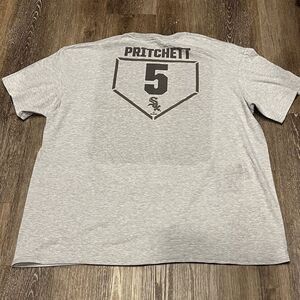 Chicago White Sox Shirt Men 3XL XXXL Gray‎ Black Pritchett Jersey Baseball MLB